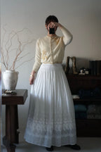 Edwardian Small Flower Embroidery Skirt