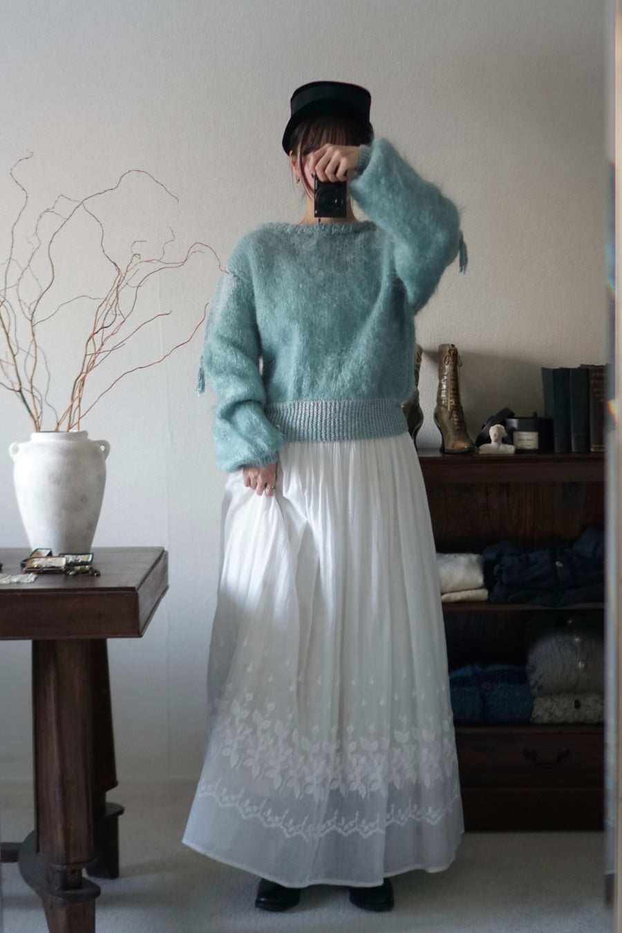 Edwardian Small Flower Embroidery Skirt