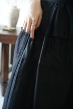 Antique French Handmade Linen Skirt