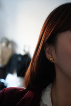 Vintage Gold Ball Earrings