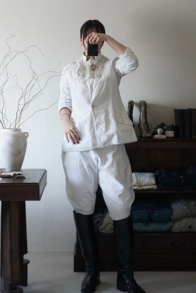 1900's White Cotton Riding Pants