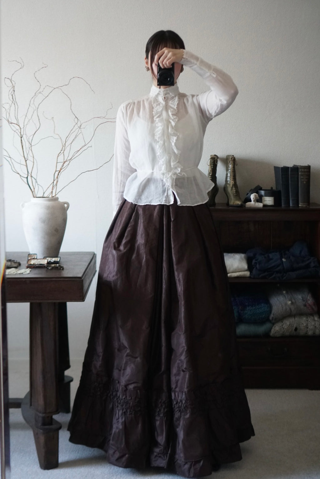 1880’s Victorian Brown Ruffle Skirt