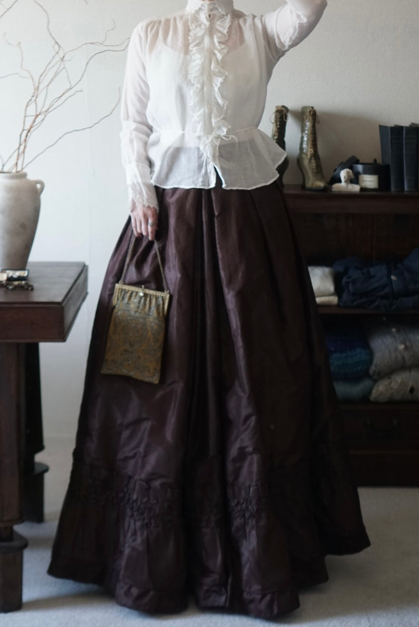 1880’s Victorian Brown Ruffle Skirt