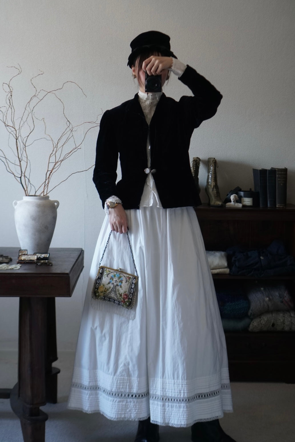 1900's Tatting Lace Long Skirt