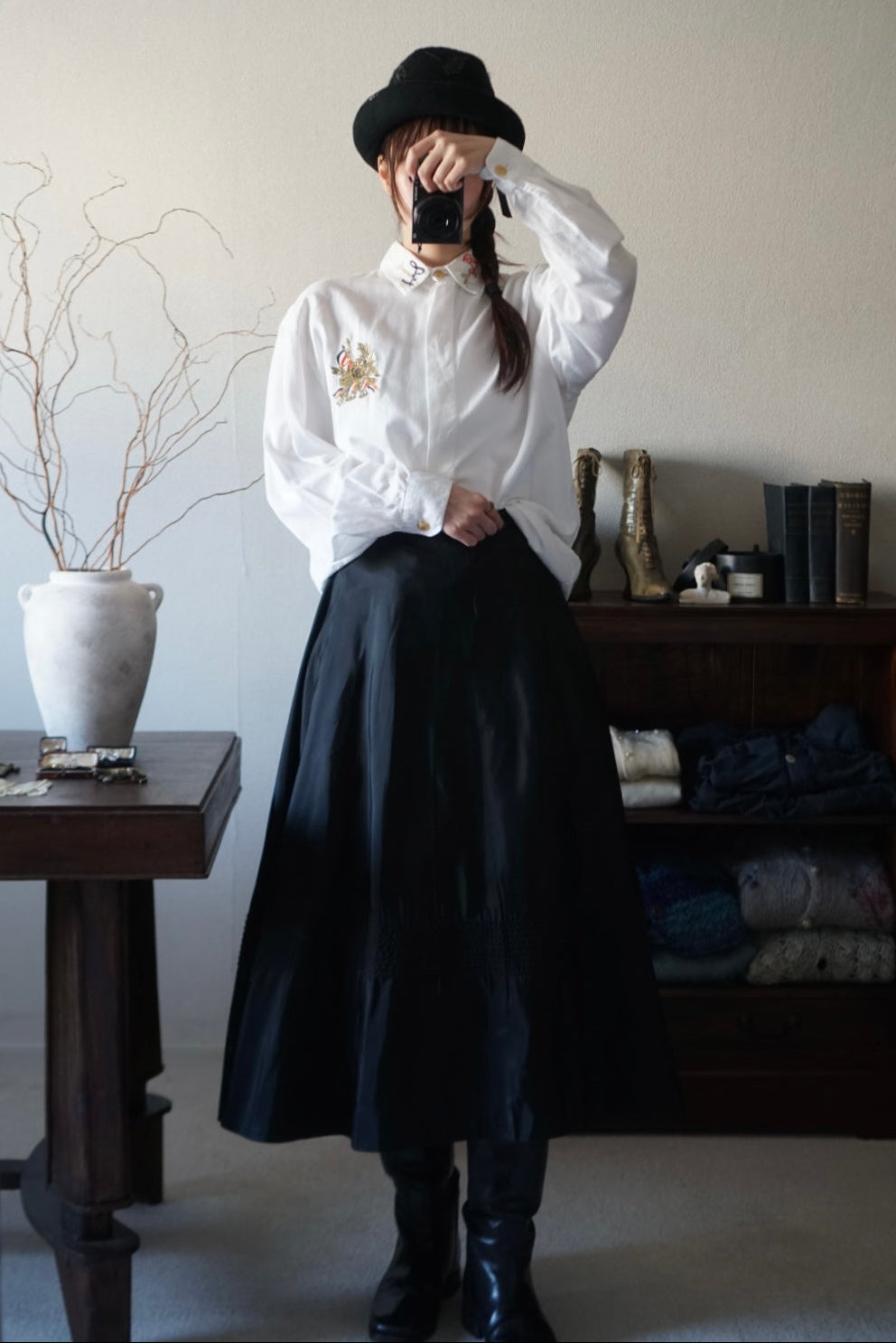 1940's Black A-line Skirt