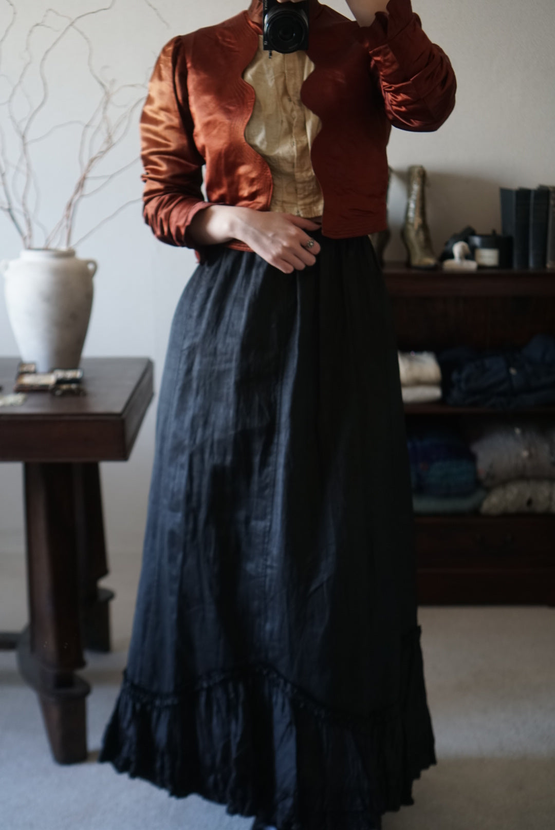 Victorian Mourning Black Skirt