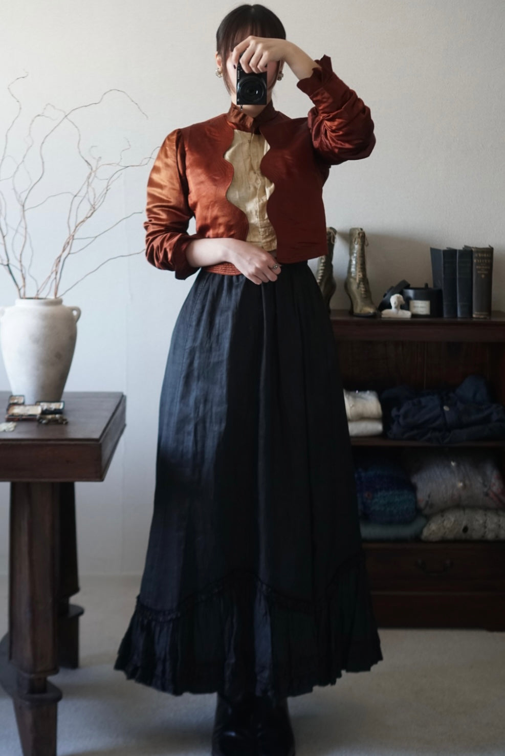 Victorian Mourning Black Skirt