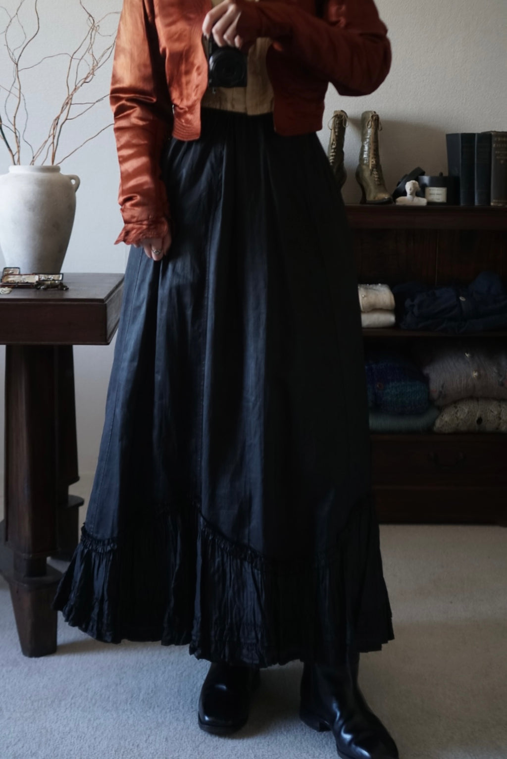 Victorian Mourning Black Skirt