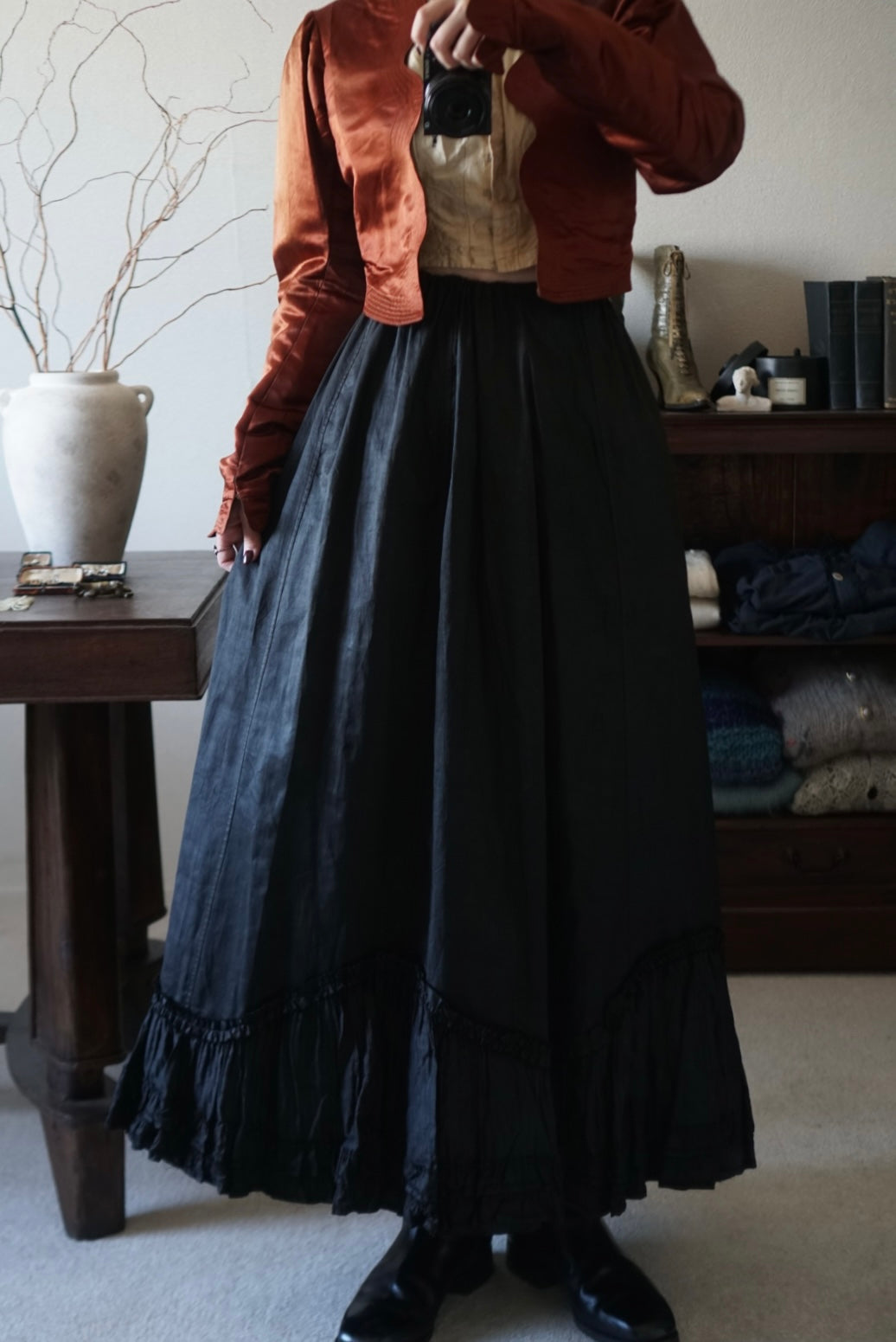 Victorian Mourning Black Skirt