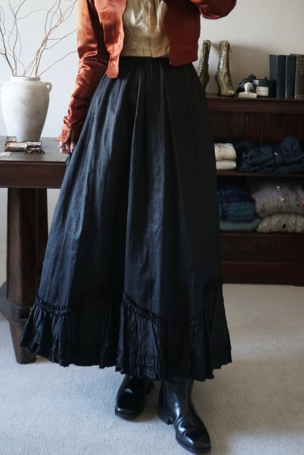 Victorian Mourning Black Skirt