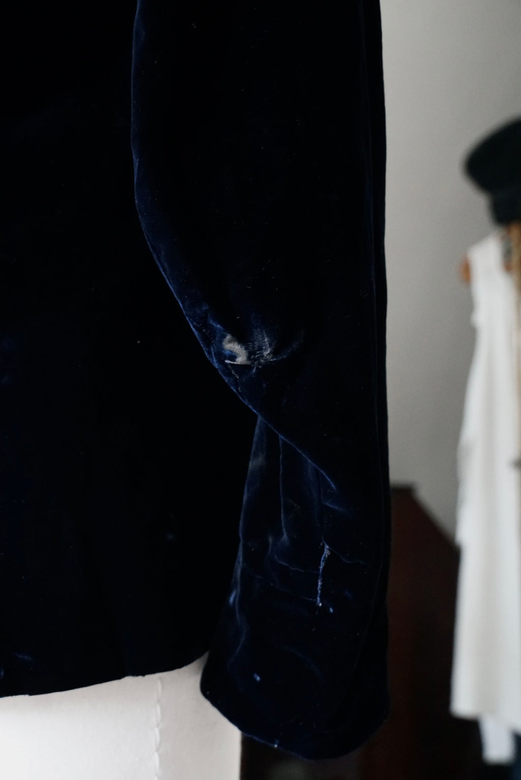 1930's Blue Silk Velvet Jacket