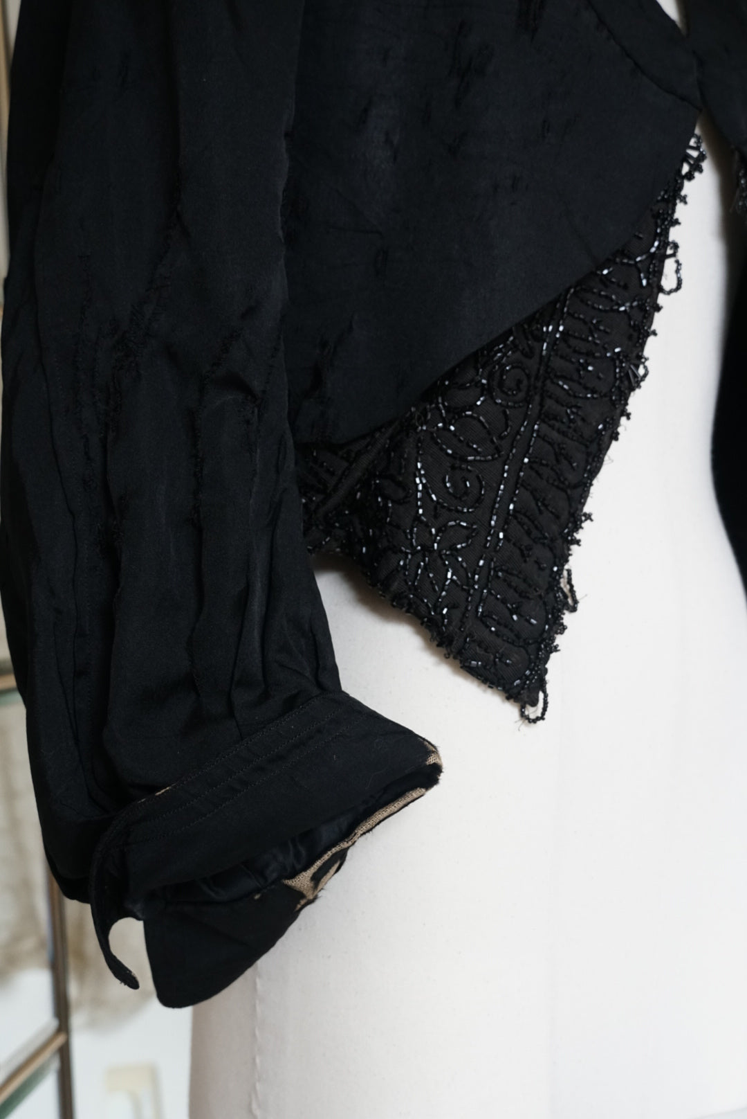 1880's Beaded Jacket with Puff Sleeves