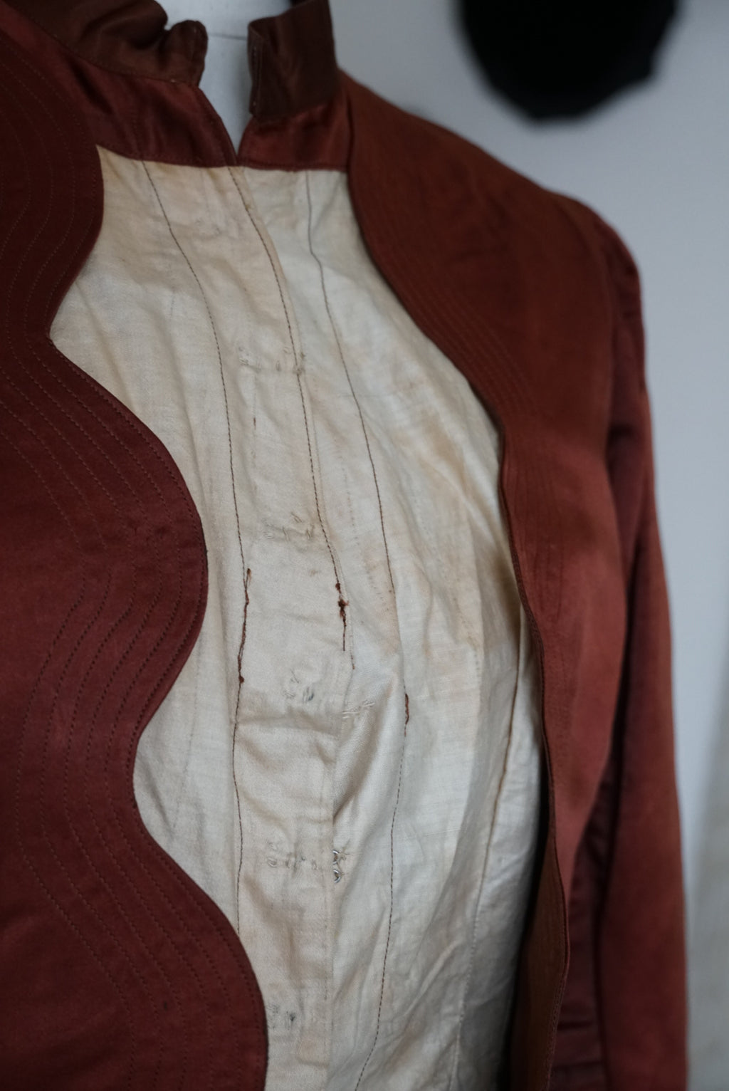 Victorian Orange Silk Jacket