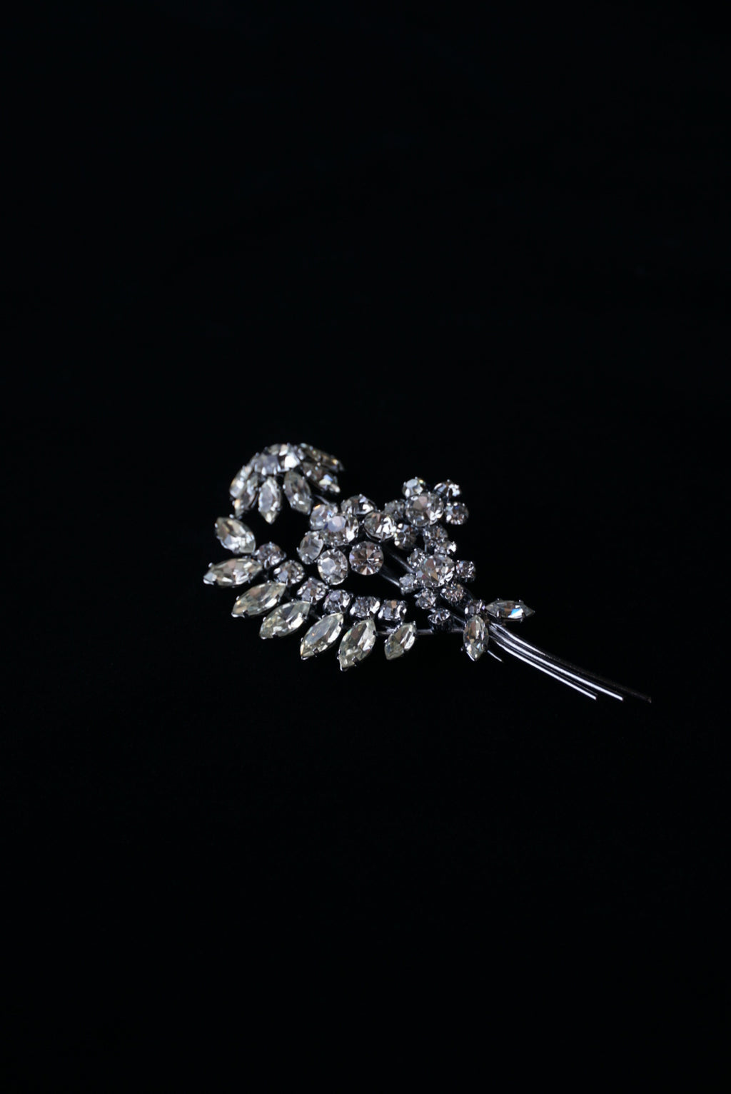 Vintage Glass Bouquet Brooch