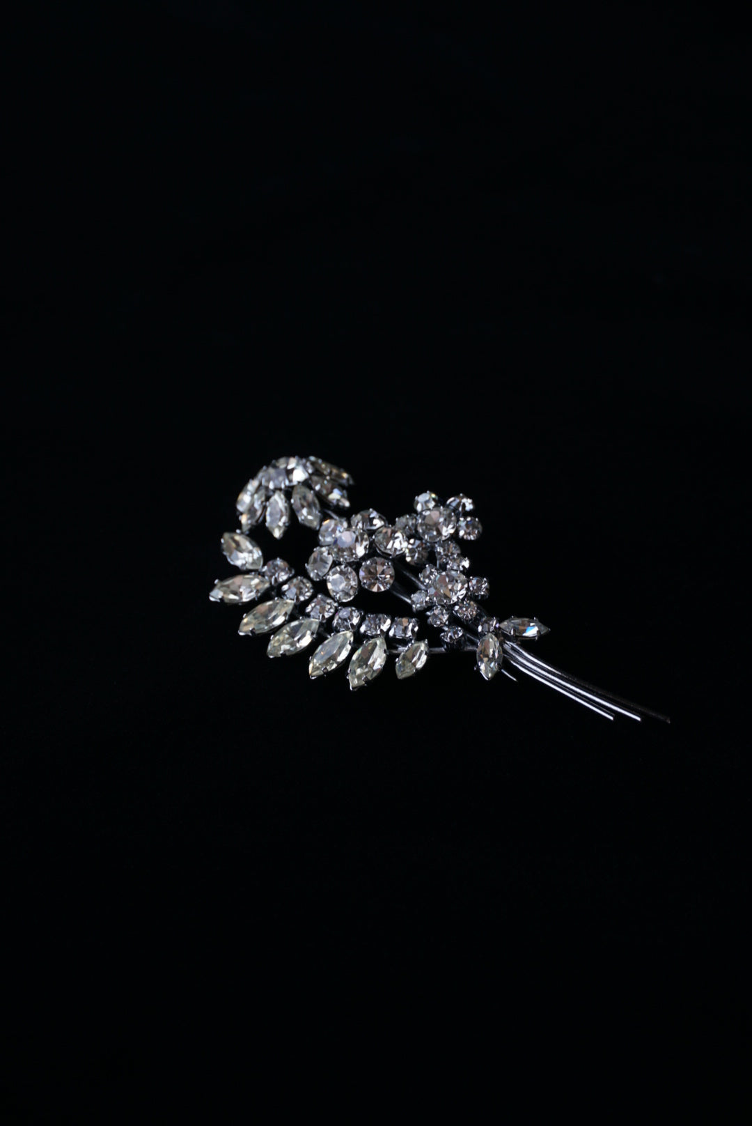 Vintage Glass Bouquet Brooch