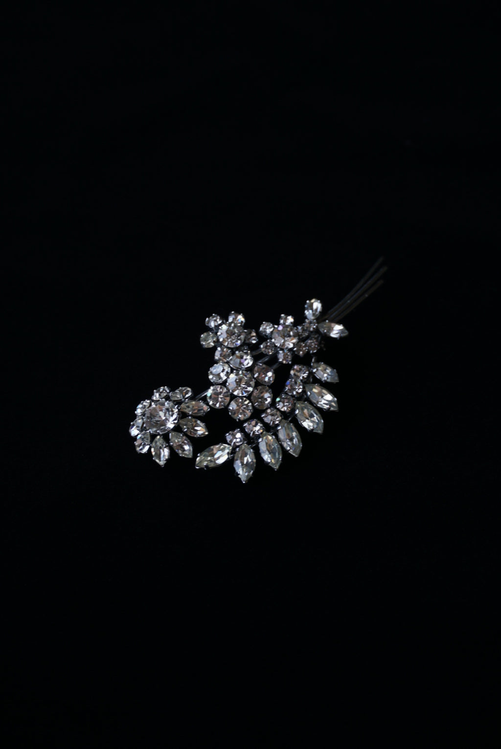 Vintage Glass Bouquet Brooch