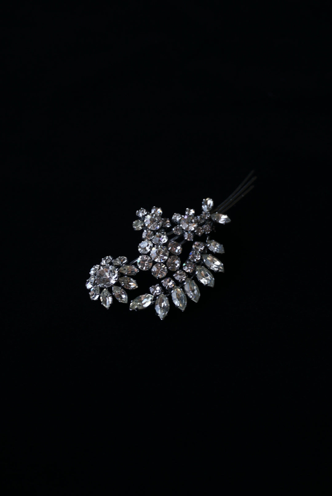 Vintage Glass Bouquet Brooch