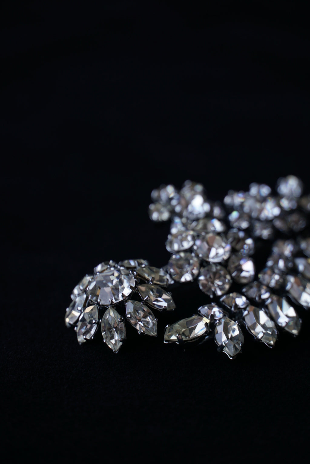 Vintage Glass Bouquet Brooch