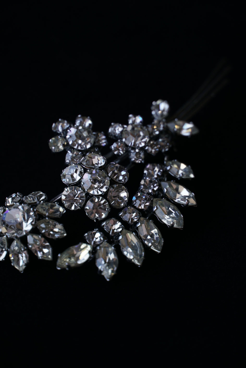 Vintage Glass Bouquet Brooch