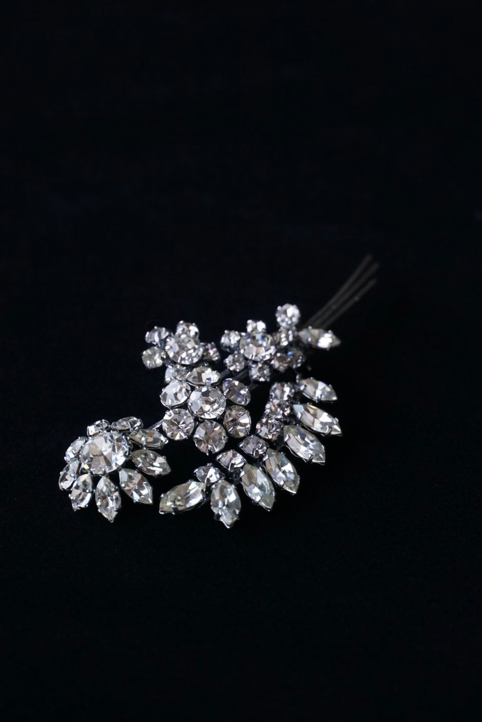 Vintage Glass Bouquet Brooch