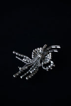 Vintage Glass Flower Spray Brooch