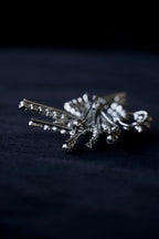 Vintage Glass Flower Spray Brooch
