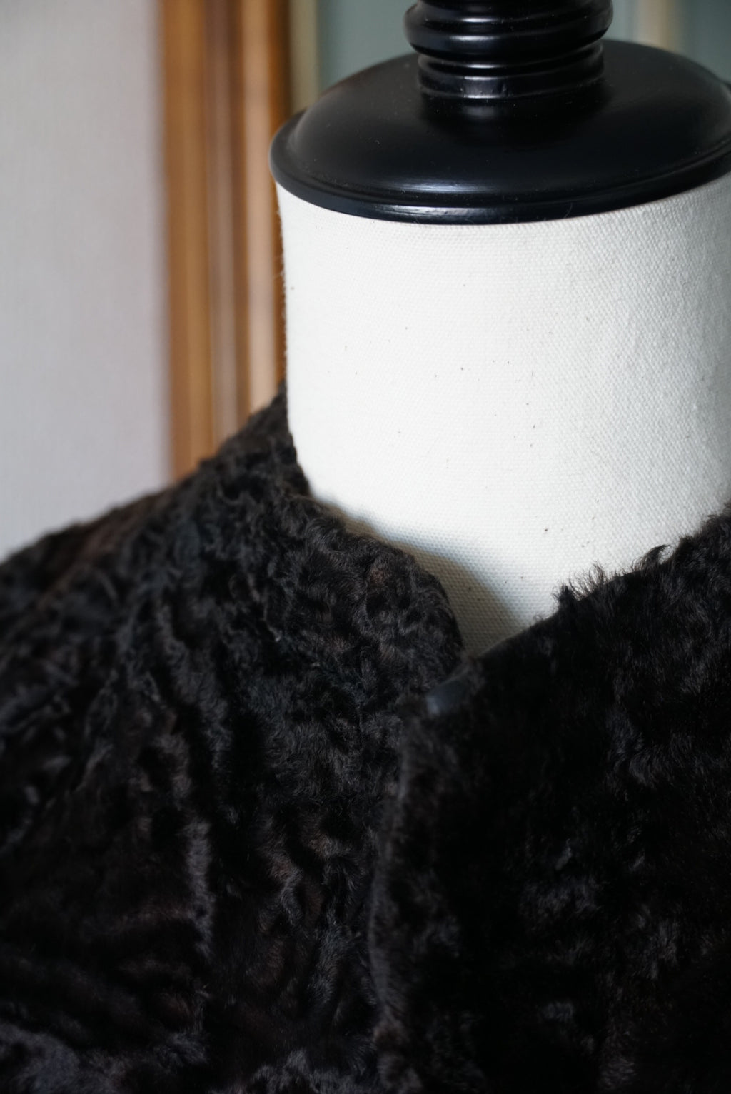 1940's Black Wool×Shearling Lamb Jacket
