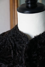 1940's Black Wool×Shearling Lamb Jacket