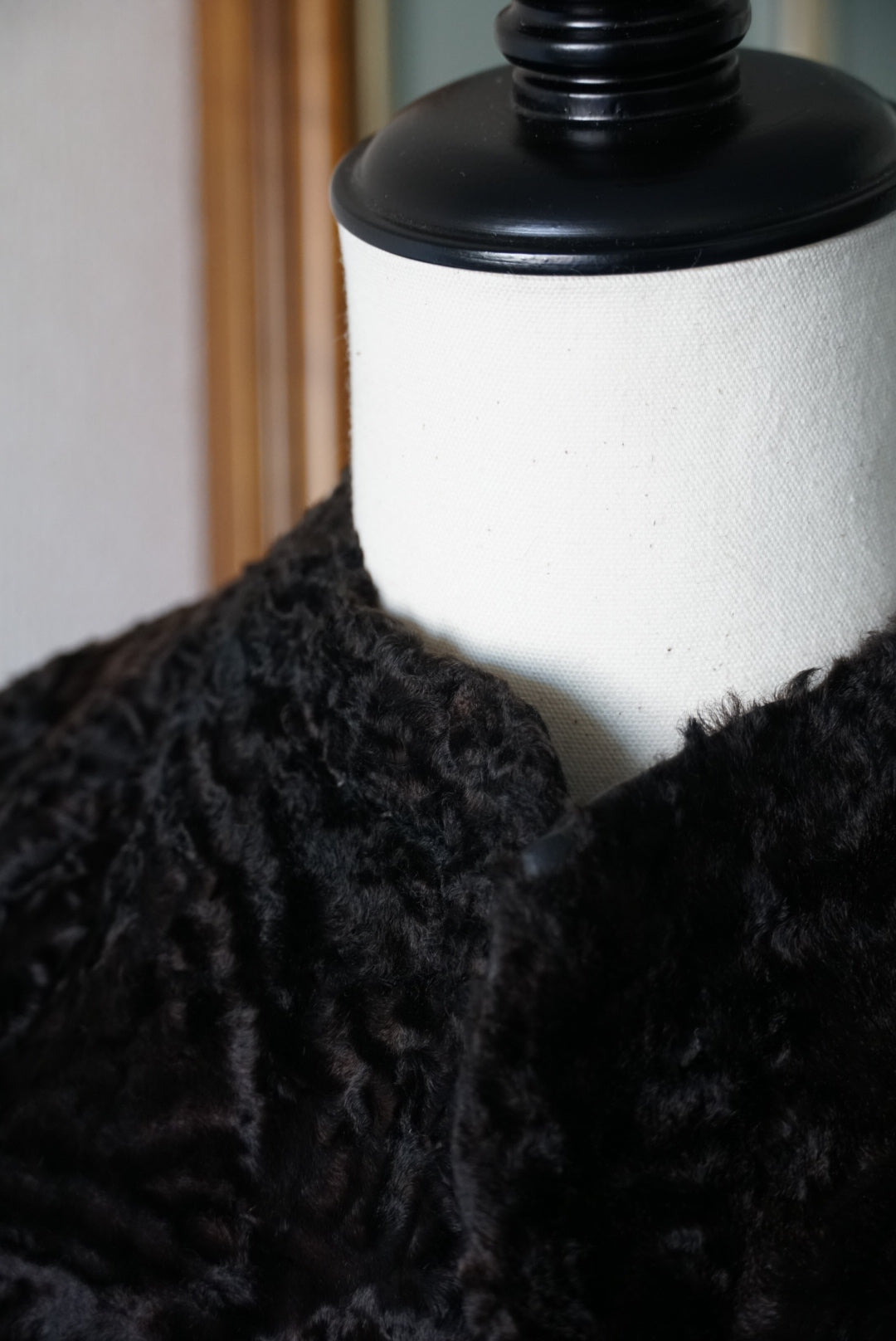 1940's Black Wool×Shearling Lamb Jacket