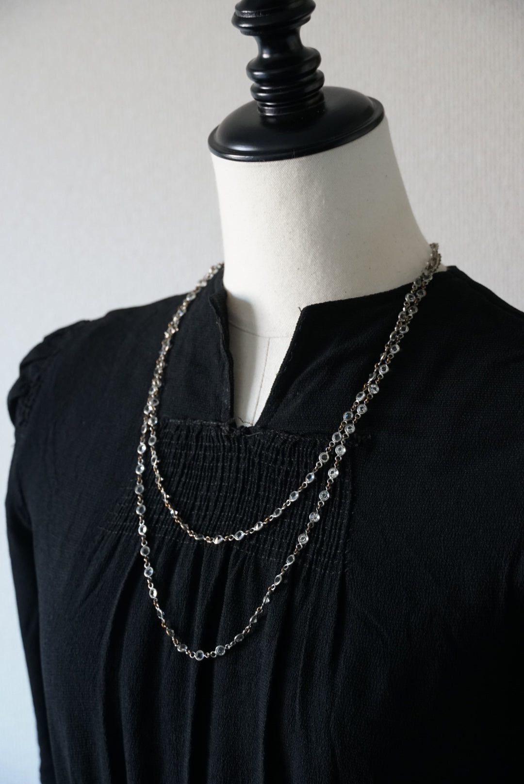 1920's Cut Glass Long Necklace