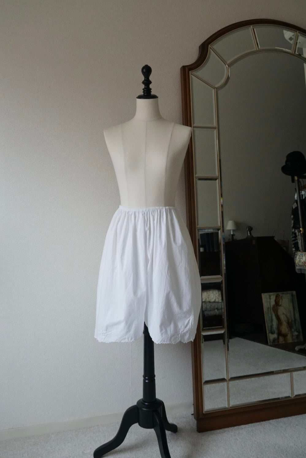 Antique French "geometric patterns" Lace Petticoat