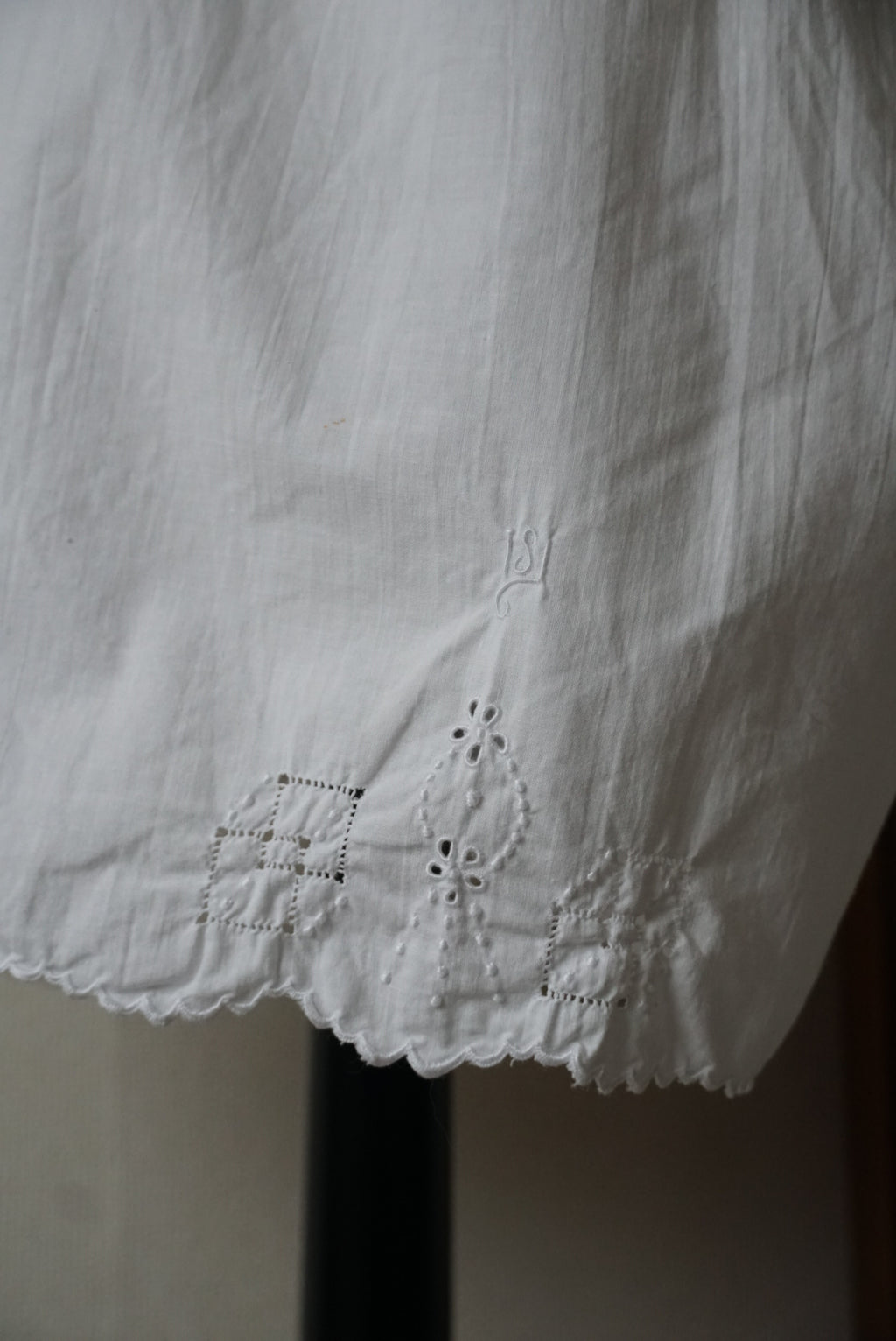 Antique French "geometric patterns" Lace Petticoat