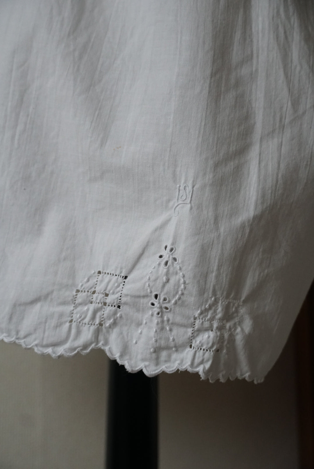 Antique French "geometric patterns" Lace Petticoat