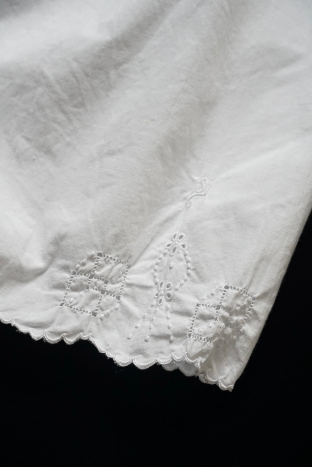 Antique French "geometric patterns" Lace Petticoat