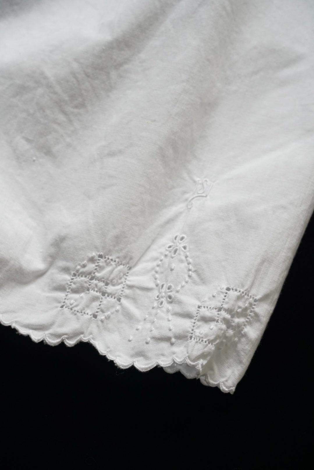Antique French "geometric patterns" Lace Petticoat