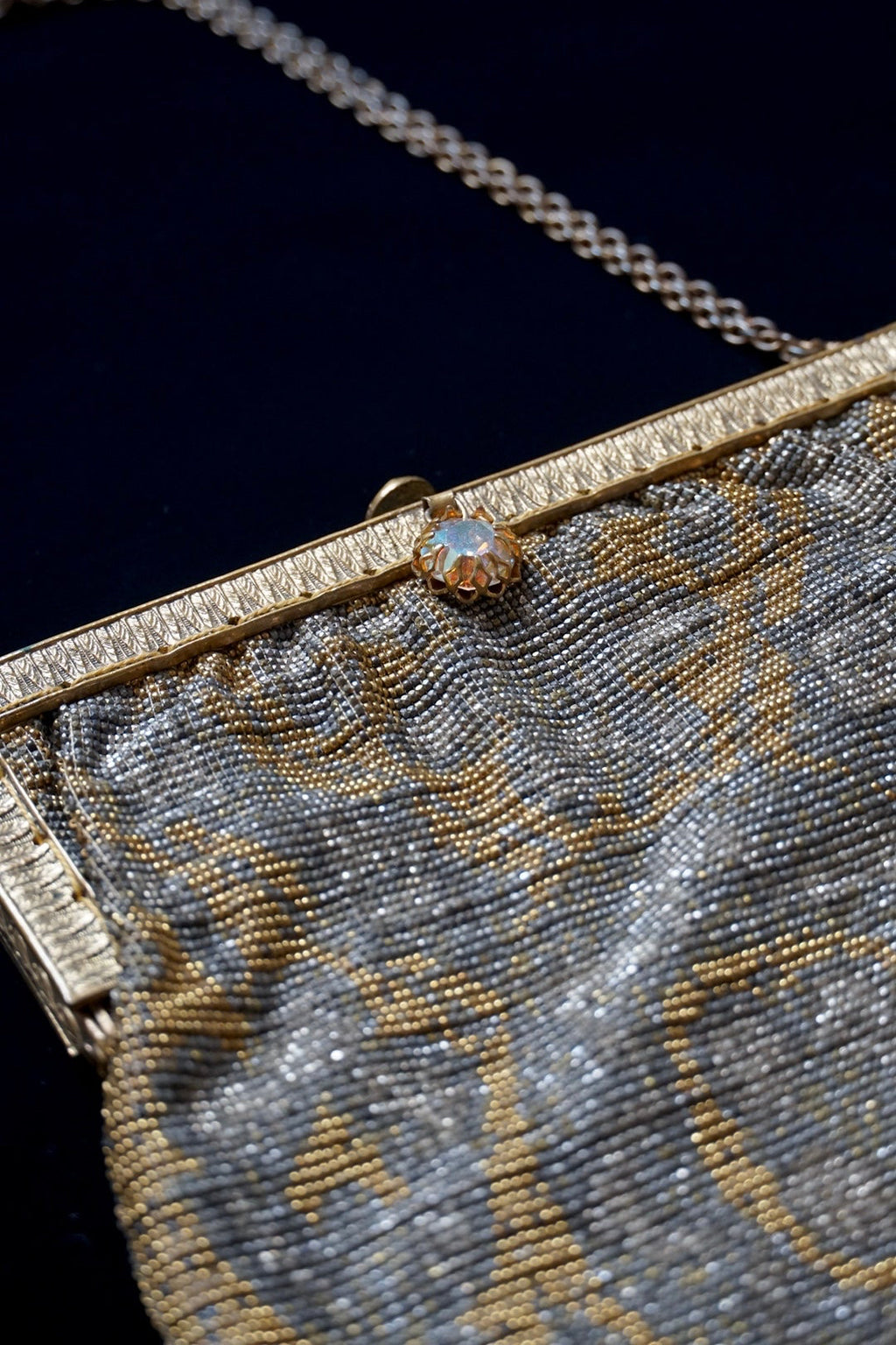 Antique French Micro Beads Bag