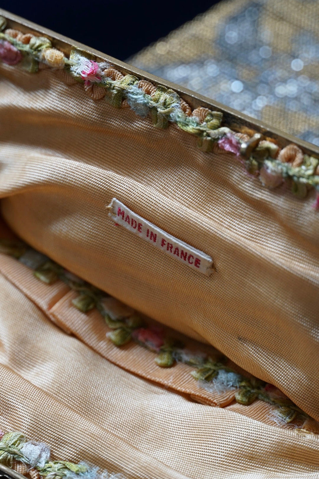Antique French Micro Beads Bag