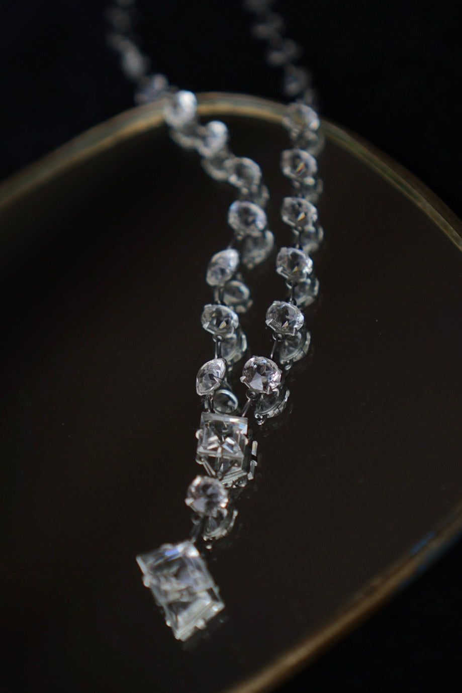 1930's Clear Cut Glass necklace