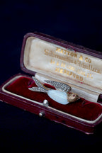 Victorian Opal×Pearl×Ruby Swallow Brooch