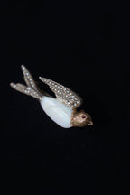 Victorian Opal×Pearl×Ruby Swallow Brooch