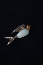 Victorian Opal×Pearl×Ruby Swallow Brooch