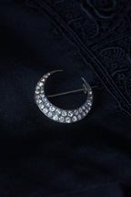 1920-30's Crescent Moon Glass Brooch