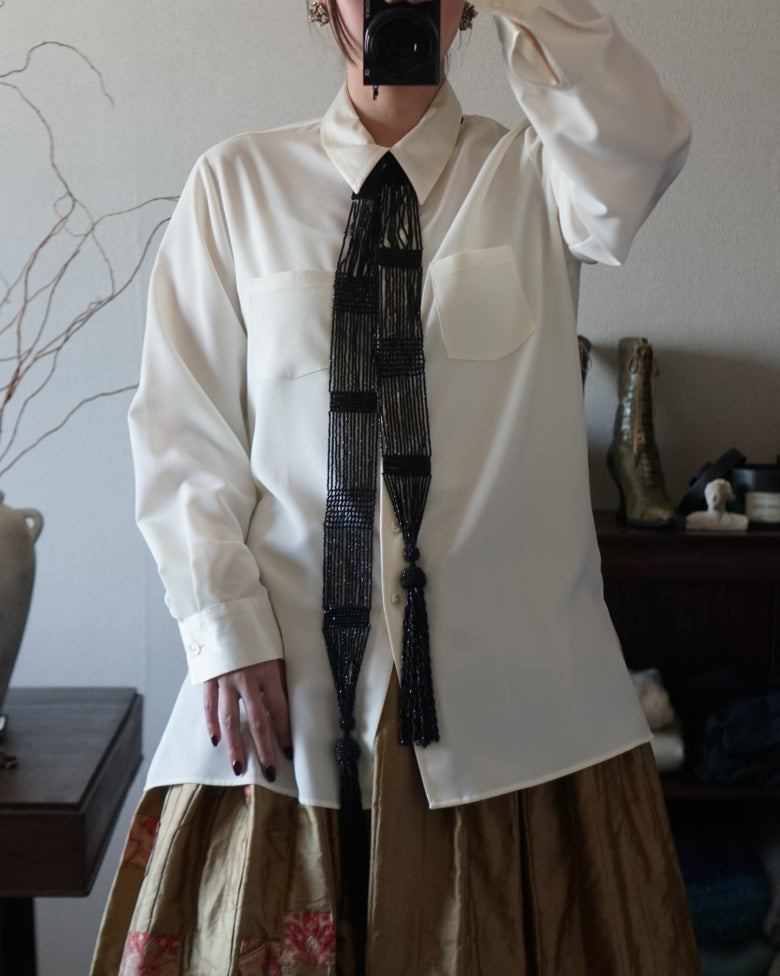 Vintage Satin Collar Shirt