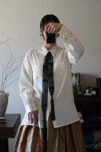 Vintage Satin Collar Shirt