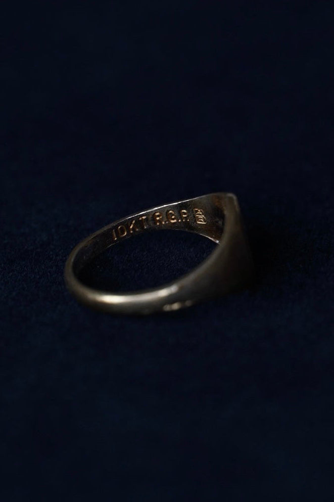 Vintage 10K RGP initial"G" Signet Ring