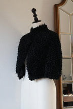 Edwardian Black Wool Short Cape
