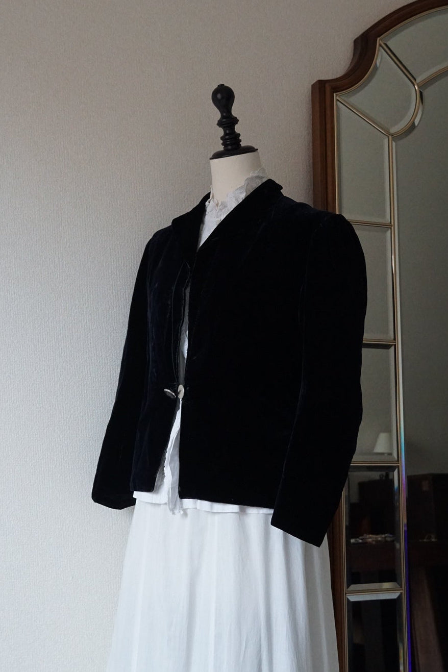 1930's Blue Silk Velvet Jacket