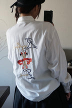 Vintage Embroidered White Shirt