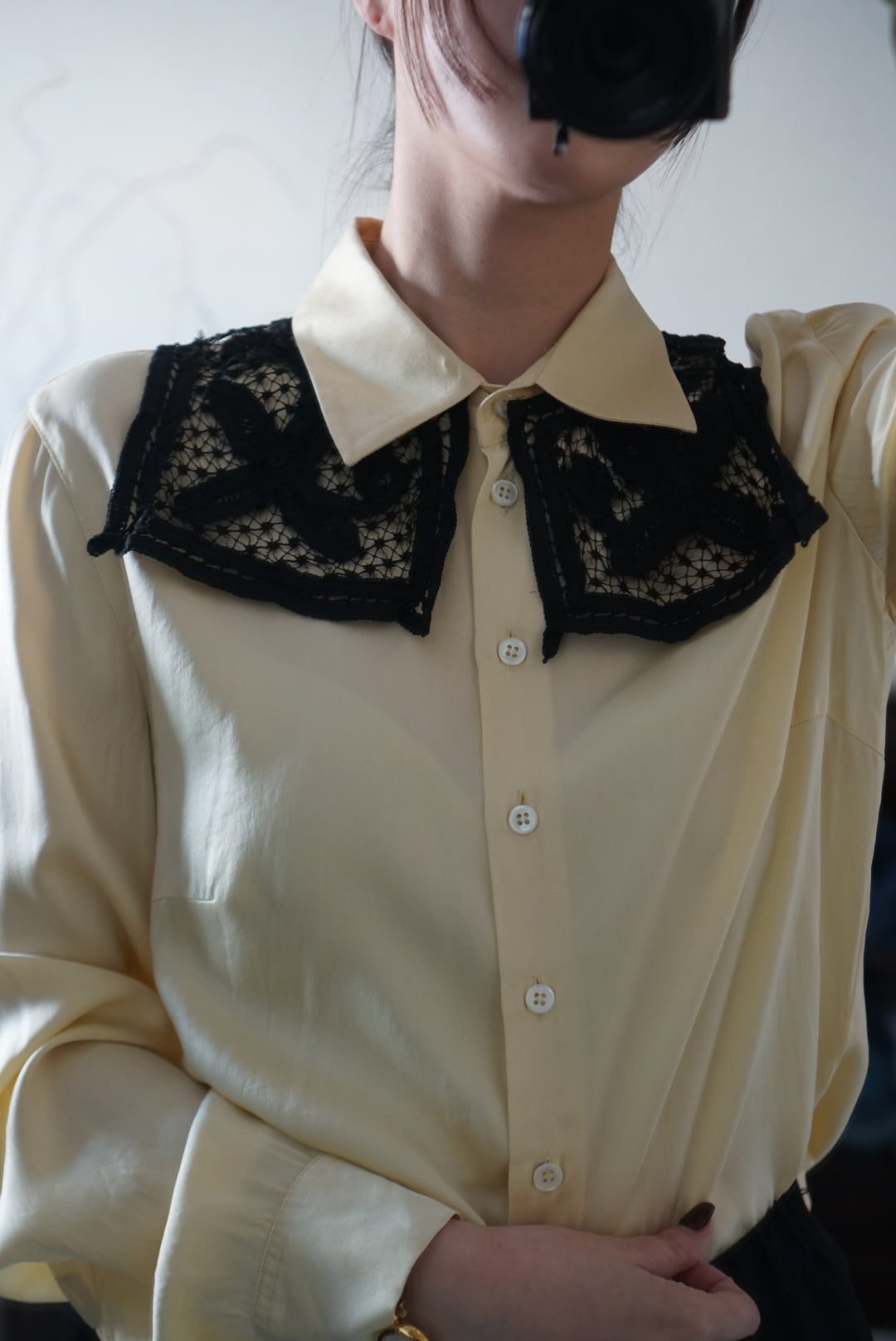Victorian Black Lace Collar
