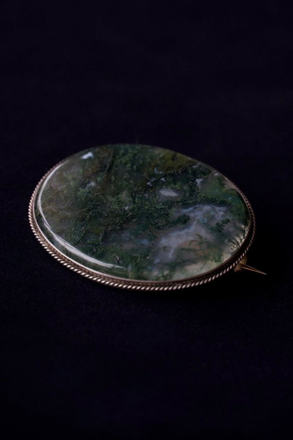 1890's Moss agate Brooch
